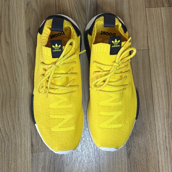 Adidas NMD_R1 Shoes Sneakers Primeknit PK Boost EQT Yellow Black Men's 9 S23749 - Picture 3 of 11